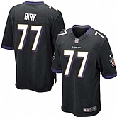 Nike Men & Women & Youth Ravens #77 Birk Black Team Color Game Jersey,baseball caps,new era cap wholesale,wholesale hats